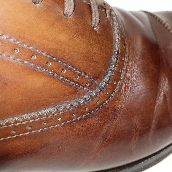 M. Gemi Mens Brown Leather Oxfords 43.5 / 10.5 M Dress Shoes Made In Italy main image 7
